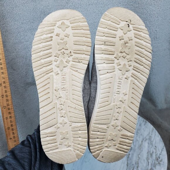 Hey Dude Shoes Womens Size 8 Gray Canvas Wendy Black Confetti Slip On Loafers - Picture 8 of 9